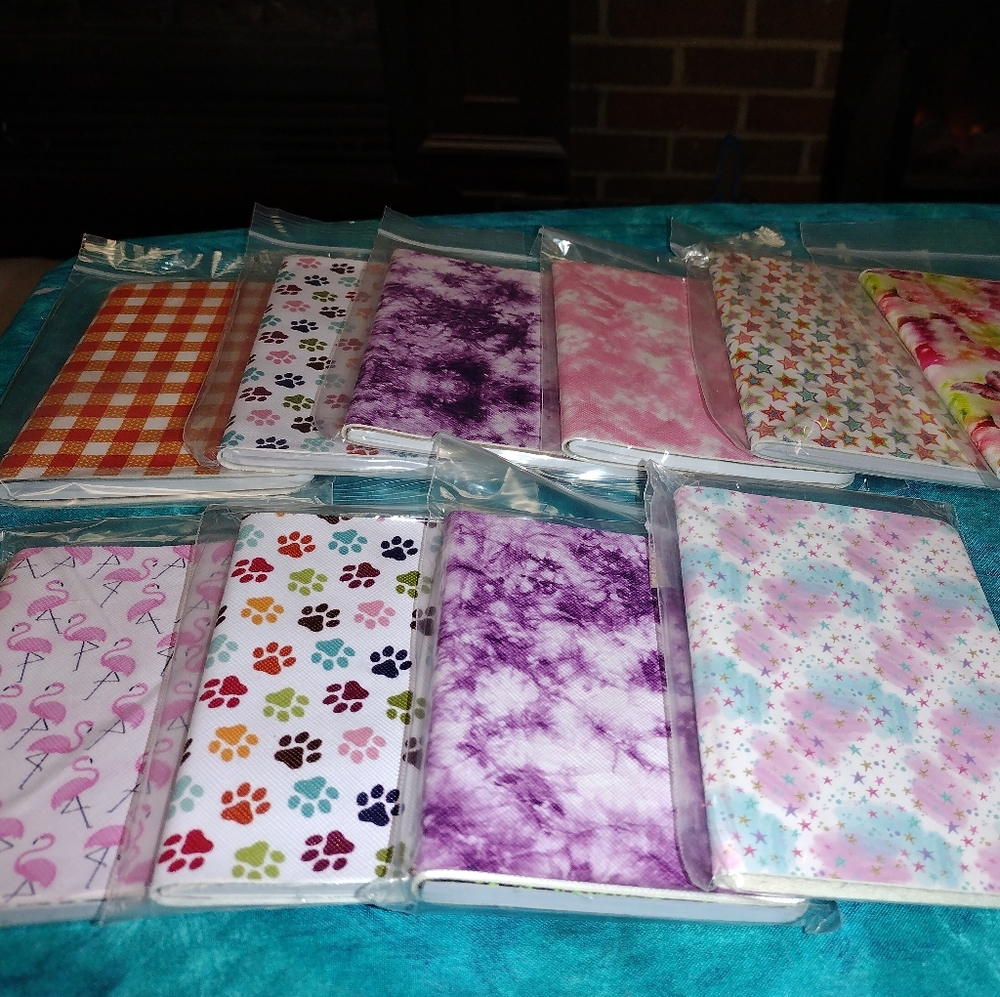 Faux leather covered notepads for sale